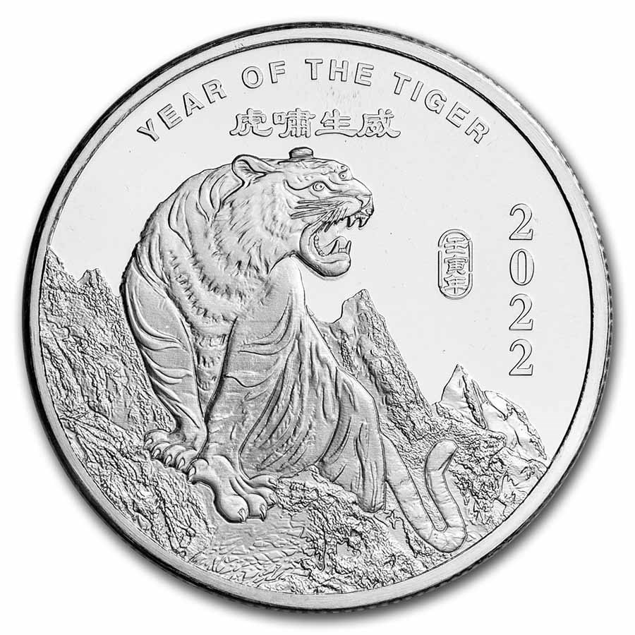 1/2 oz Silver Round - APMEX (2022 Year of the Tiger)