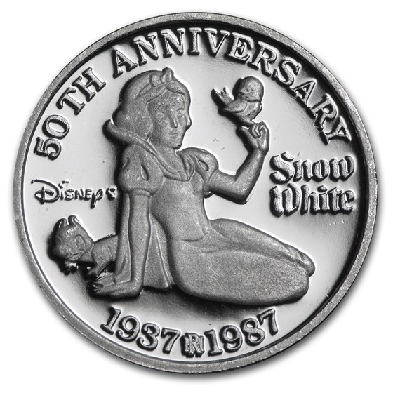 1/2 oz Silver Round - Disney/Snow White 50th Anniv (Random) 1/2 oz Silver Round - Disney/Snow White 50th Anniv (Random)