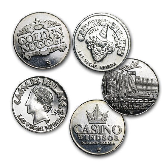 1/2 oz Silver Round - Gaming/Casino Token (Knockouts) 1/2 oz Silver Round - Gaming/Casino Token (Knockouts)