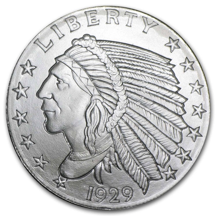 1/2 oz Silver Round - Incuse Indian