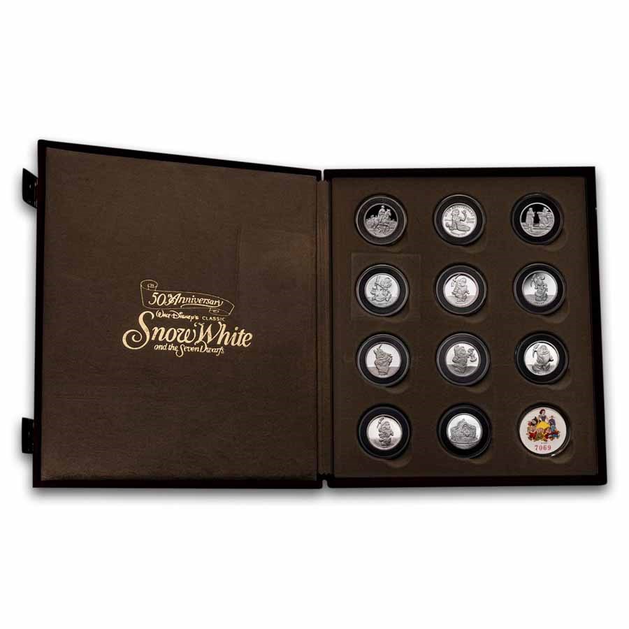 1/2 oz Silver Rounds - Snow White & The 7 Dwarfs Set (11-Pc Set)