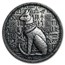 1/2 oz Silver UHR Relic Round - Egyptian Cat Goddess Bastet