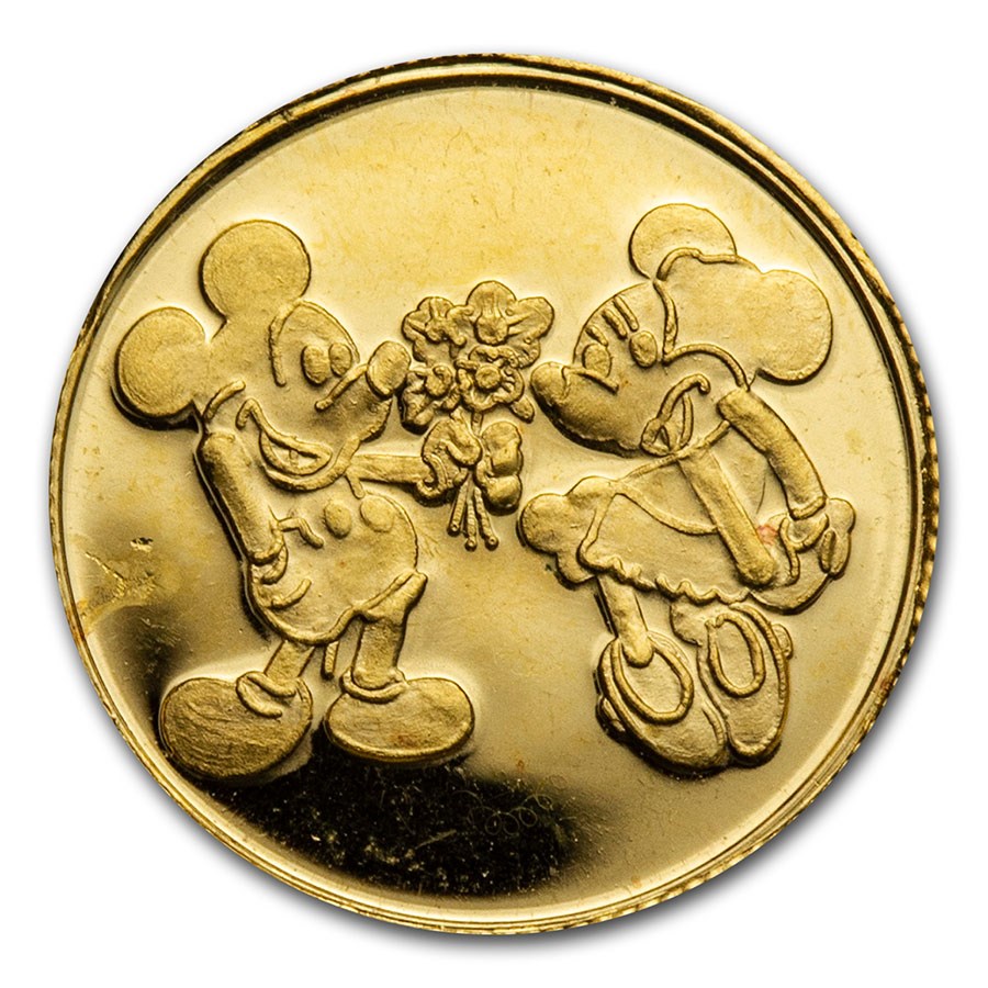1/20 oz Gold Round - Mickey Mouse & Minnie Mouse
