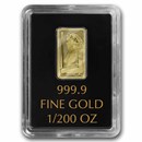 1/200 oz Gold Bar - Germania Mint (In Capsule)