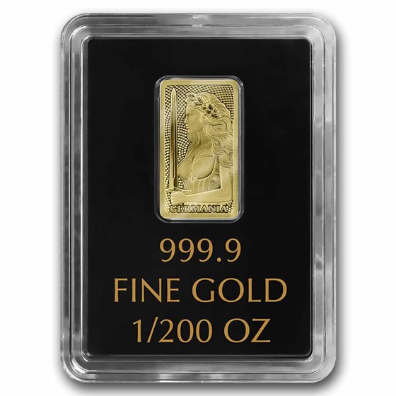 1/200 oz Gold Bar - Germania Mint (In Capsule)