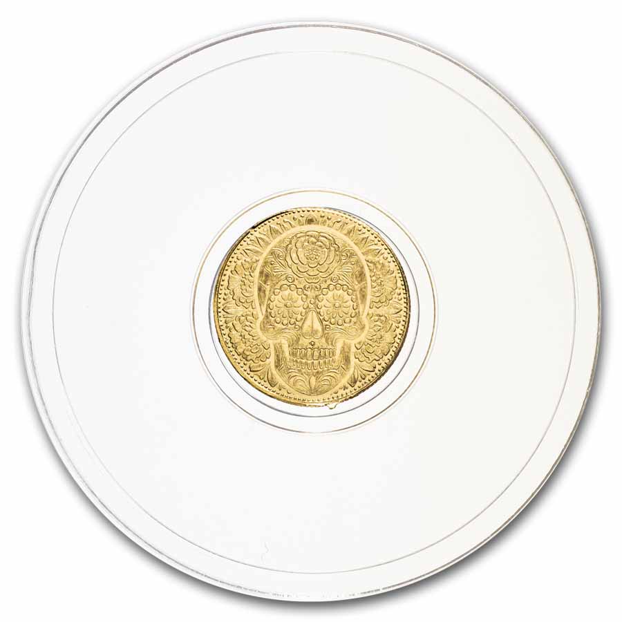 1/200 oz Gold Round: Day of the Dead Rose Skull - MPM | eBay