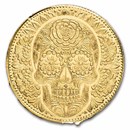 1/200 oz Gold Round: Day of the Dead Rose Skull - MPM