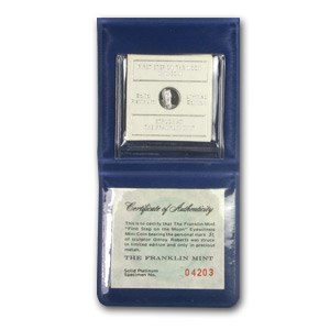 1.3 Gram Platinum Franklin Mint Space Exploration (APW .045 oz) 1.3 Gram Platinum Franklin Mint Space Exploration (APW .045 oz)