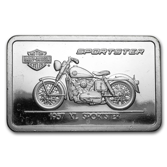 1.39 oz Silver Bar - Harley Davidson (Random Motif) 1.39 oz Silver Bar - Harley Davidson (Random Motif)