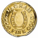 1/4 gram Gold Round - Horseshoe
