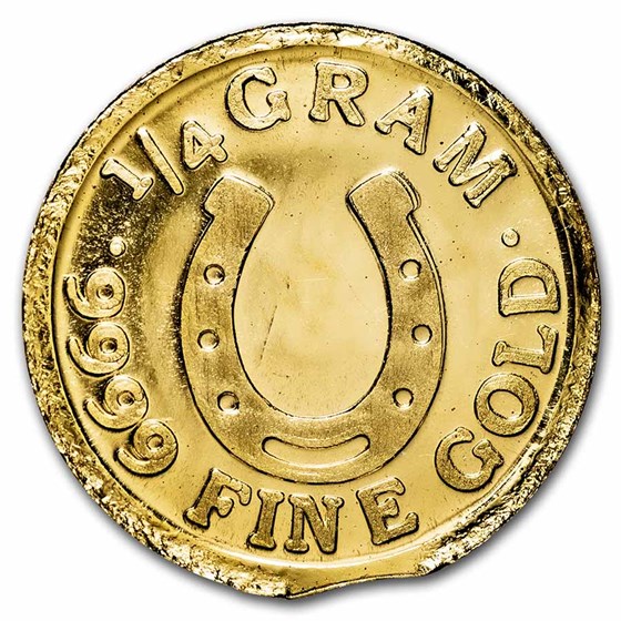 1/4 gram Gold Round: Lucky Horseshoe - MPM 1/4 gram Gold Round: Lucky Horseshoe - MPM