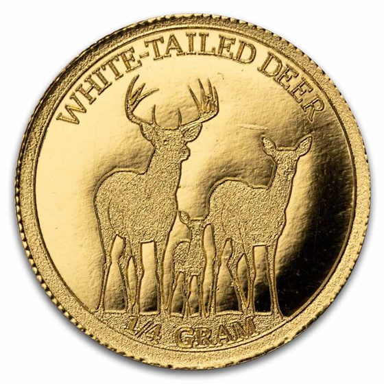1/4 gram Gold Round: White-Tailed Deer - MPM