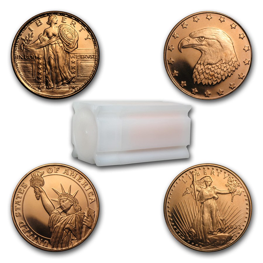 Buy 1/4 oz Copper Round - Random Design (20 count tube) | APMEX