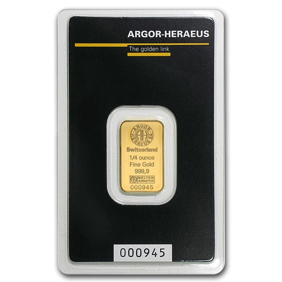 1/4 oz Gold Bar - Argor-Heraeus (In Assay) 1/4 oz Gold Bar - Argor-Heraeus (In Assay)