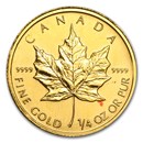 1/4 oz Gold Canadian Maple Leaf (Abrasions)
