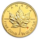 1/4 oz Gold Canadian Maple Leaf (Abrasions)