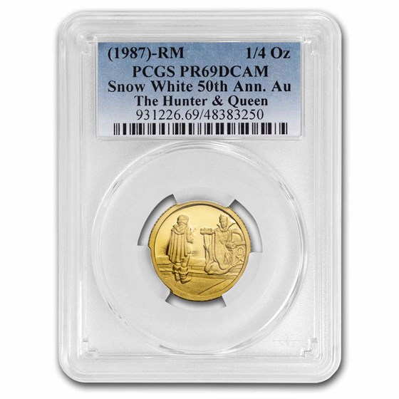 1/4 oz Gold-DIsney's Snow White 50th Aniv Hunter/Queen PR-69 PCGS 1/4 oz Gold-DIsney's Snow White 50th Aniv Hunter/Queen PR-69 PCGS