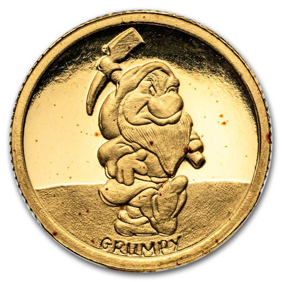 Buy 1/4 oz Gold Grumpy Disney Snow White 50th Anniv | APMEX