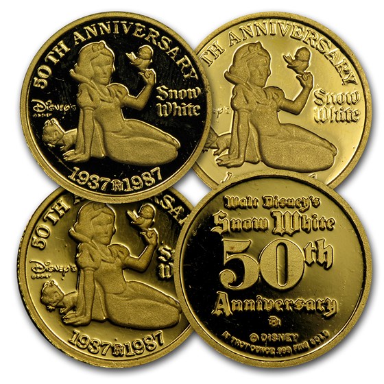1/4 oz Gold - Disney's Snow White 50th Anniversary (Random Motif) 1/4 oz Gold - Disney's Snow White 50th Anniversary (Random Motif)