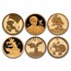1/4 oz Gold Round - 60 Years w/ You Mickey Mouse Set of 6 (#127)