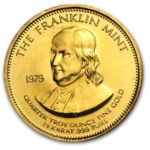 1/4 oz Gold Round - Franklin Mint