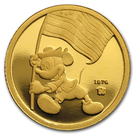 1/4 oz Gold Round - Walt Disney (Mickey, Ambassador of Peace) 1/4 oz Gold Round - Walt Disney (Mickey, Ambassador of Peace)