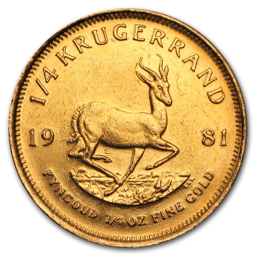 1/4 oz Gold South African Krugerrand (Abrasions)