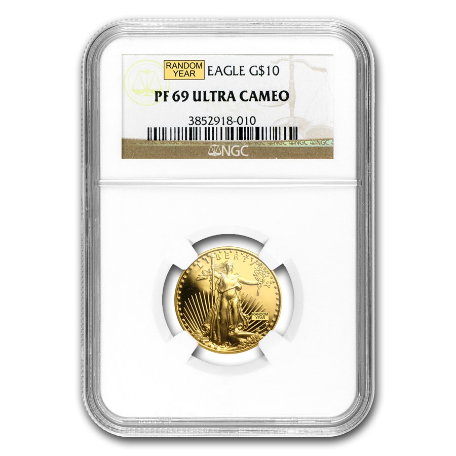 1/4 oz Proof American Gold Eagle PF-69 NGC (Random Year)