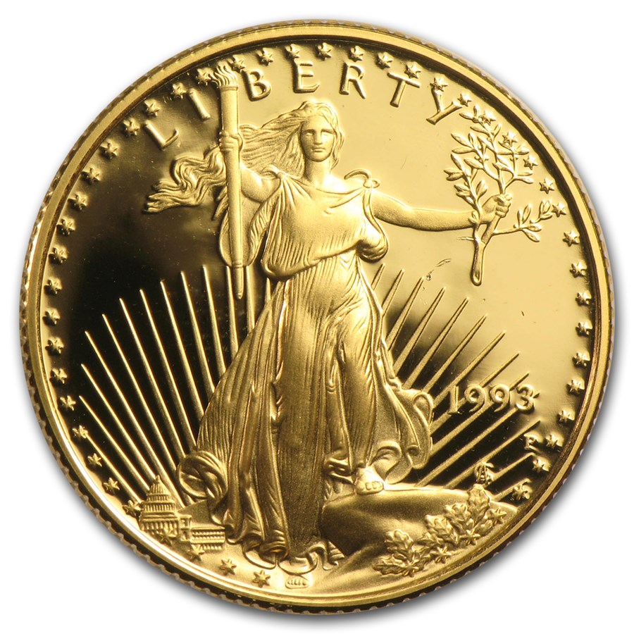 1/4 oz Proof American Gold Eagle (Random Year, Capsule Only)