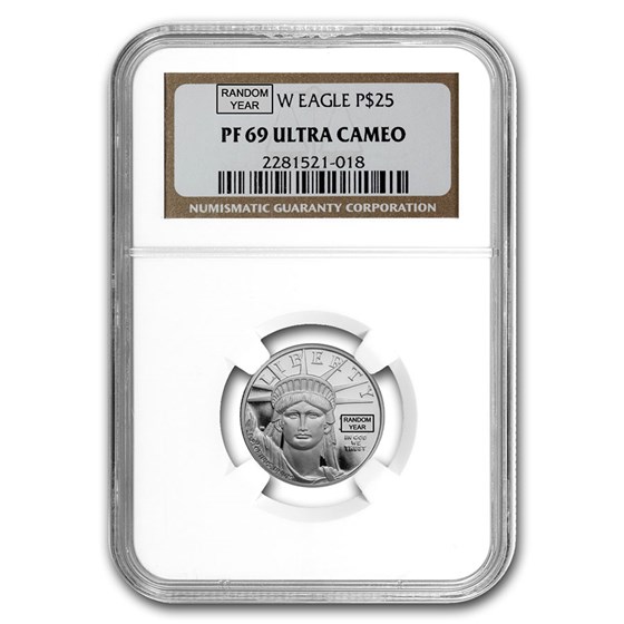 1/4 oz Proof American Platinum Eagle PR/PF-69 PCGS/NGC (Random) 1/4 oz Proof American Platinum Eagle PR/PF-69 PCGS/NGC (Random)