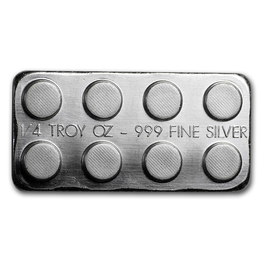 1/4 oz Silver Building Block Bars (2x4)