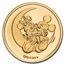 1/4 oz Silver Round- Mickey Mouse (Gold Plated, Rarities Mint)
