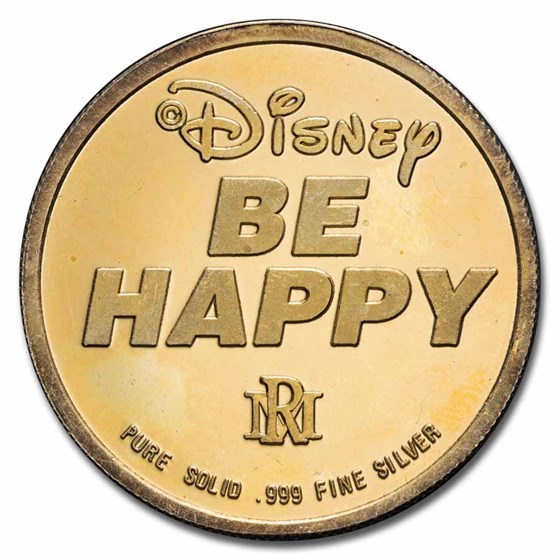 1/4 oz Silver Round- Mickey Mouse (Gold Plated, Rarities Mint) 1/4 oz Silver Round- Mickey Mouse (Gold Plated, Rarities Mint)