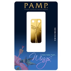 1/5 oz Gold Pendant - PAMP Suisse Ingot (Dragonfly) 1/5 oz Gold Pendant - PAMP Suisse Ingot (Dragonfly)