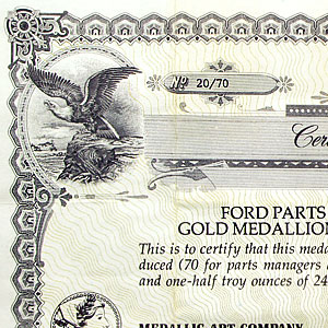Buy 1.5 oz Gold Round - Ford (Outstanding Achievement) | APMEX