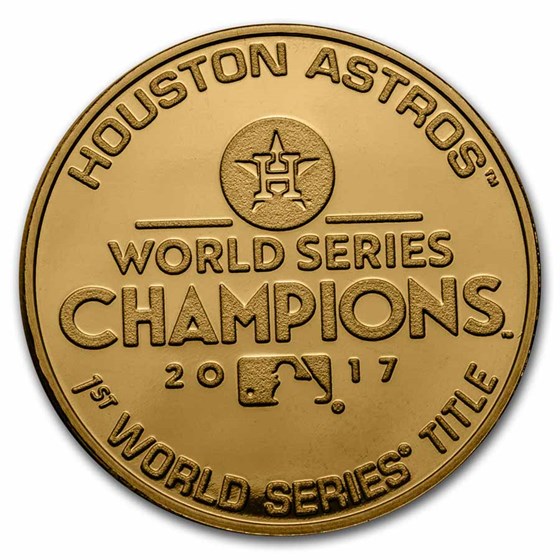 1.5 oz Gold Round - Highland Mint - Houston Astros 2017 Champions 1.5 oz Gold Round - Highland Mint - Houston Astros 2017 Champions