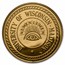 1.5 oz Gold Round - Highland Mint - Wisconsin Badgers
