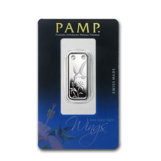 1/5 oz Silver Pendant - PAMP Suisse Ingot (Hummingbird) 1/5 oz Silver Pendant - PAMP Suisse Ingot (Hummingbird)
