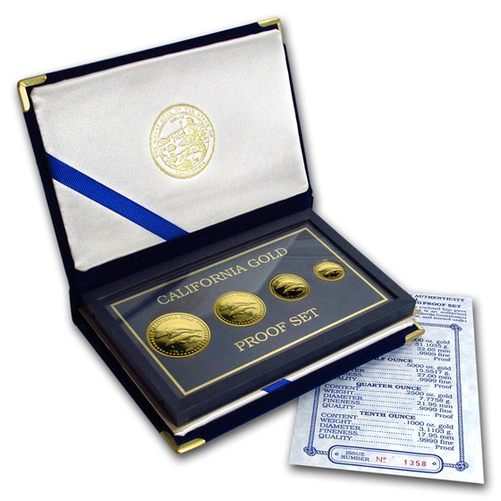 1.85 oz Gold Round 4-Piece Set - 1991 Great Seal of California 1.85 oz Gold Round 4-Piece Set - 1991 Great Seal of California