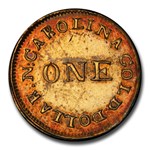 $1 Carolina Gold A. Bechtler AU-58 PCGS (K-2 28 Grains 22 Carat)