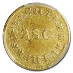 $1 Carolina Gold Bechtler AU-53 PCGS (K-4, N Reversed)