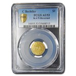 $1 Carolina Gold Bechtler AU-53 PCGS (K-4, N Reversed)