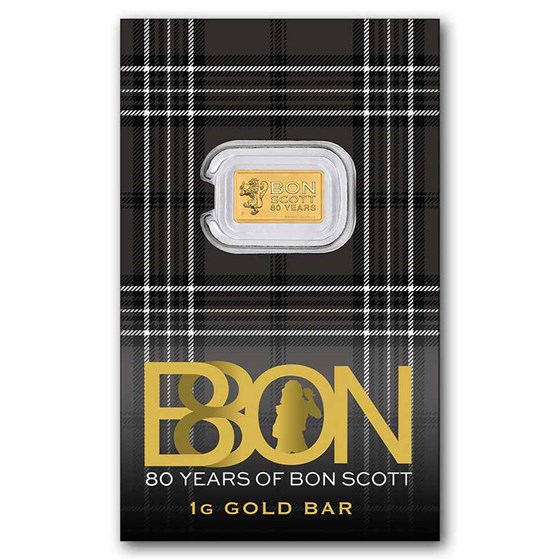 1-gram Gold 80th Anniversary Bon Scott-The Perth Mint (In Assay)
