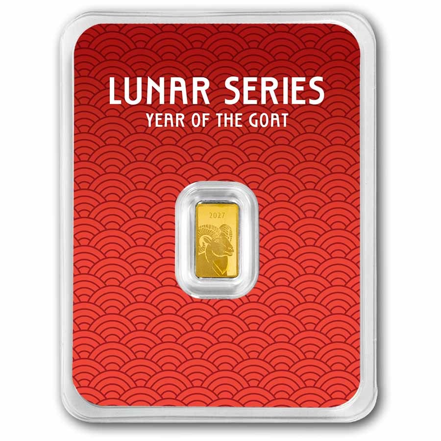 1 gram Gold Bar - 2027 APMEX Year of the Goat (TEP, Series 2)