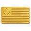1 gram Gold Bar - American Betsy Ross Flag & Liberty Bell
