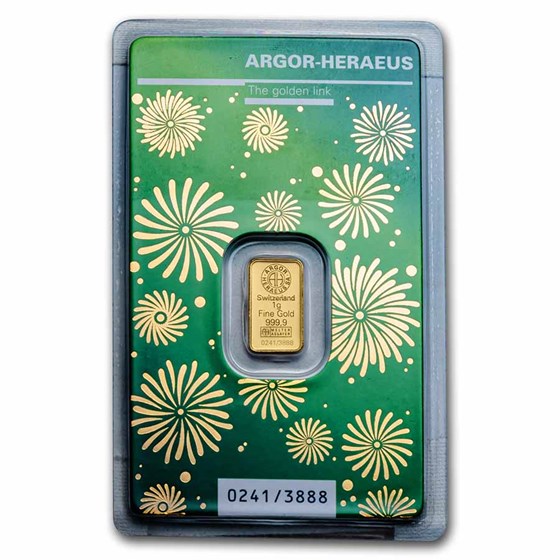 1 gram Gold Bar - Argor-Heraeus Year of the Tiger (In Assay) 1 gram Gold Bar - Argor-Heraeus Year of the Tiger (In Assay)