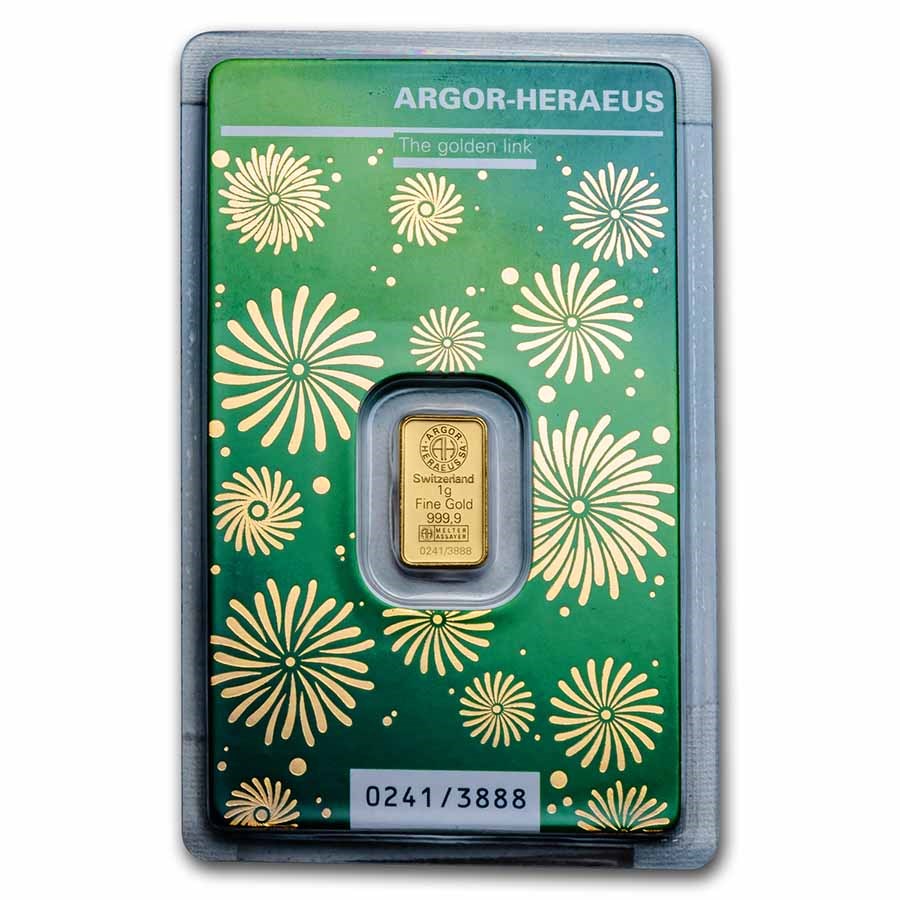 1 gram Gold Bar - Argor-Heraeus Year of the Tiger (In Assay)