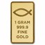 1 gram Gold Bar - Blessings of Jesus Christ (Dove & Cross TEP)