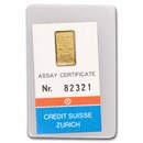 1 gram Gold Bar - Credit Suisse (In Assay)