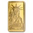 1 gram Gold Bar - Credit Suisse Statue of Liberty (Classic Assay)